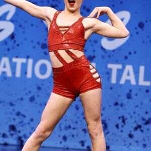 Custom Dance Strappy Cut Outs Premium Stones Fierce Jazz Acro -Child You 7-11